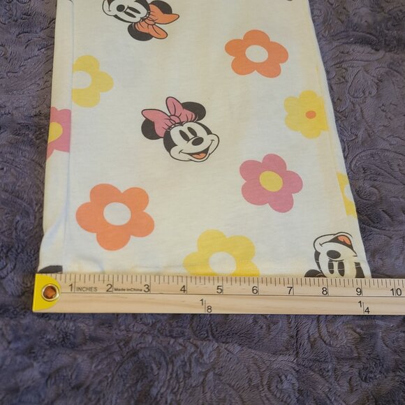 NWT Disney Minnie Mouse Drawstring 60% Cotton Cream Lounge Pants Juniors Size L - Picture 9 of 13